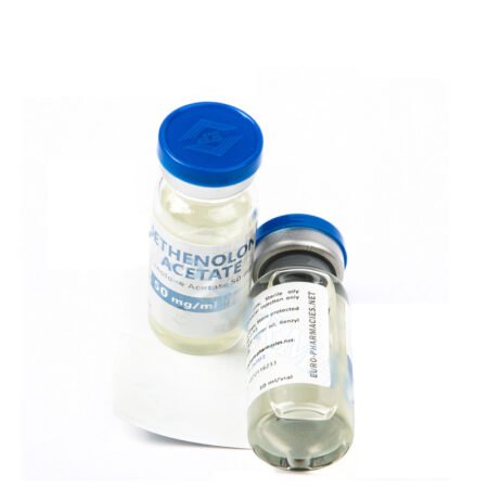 A vial of Methenolone Acetate (15 ml) by Euro-Pharmacies, a powerful cutting steroid for lean muscle preservation and fat loss